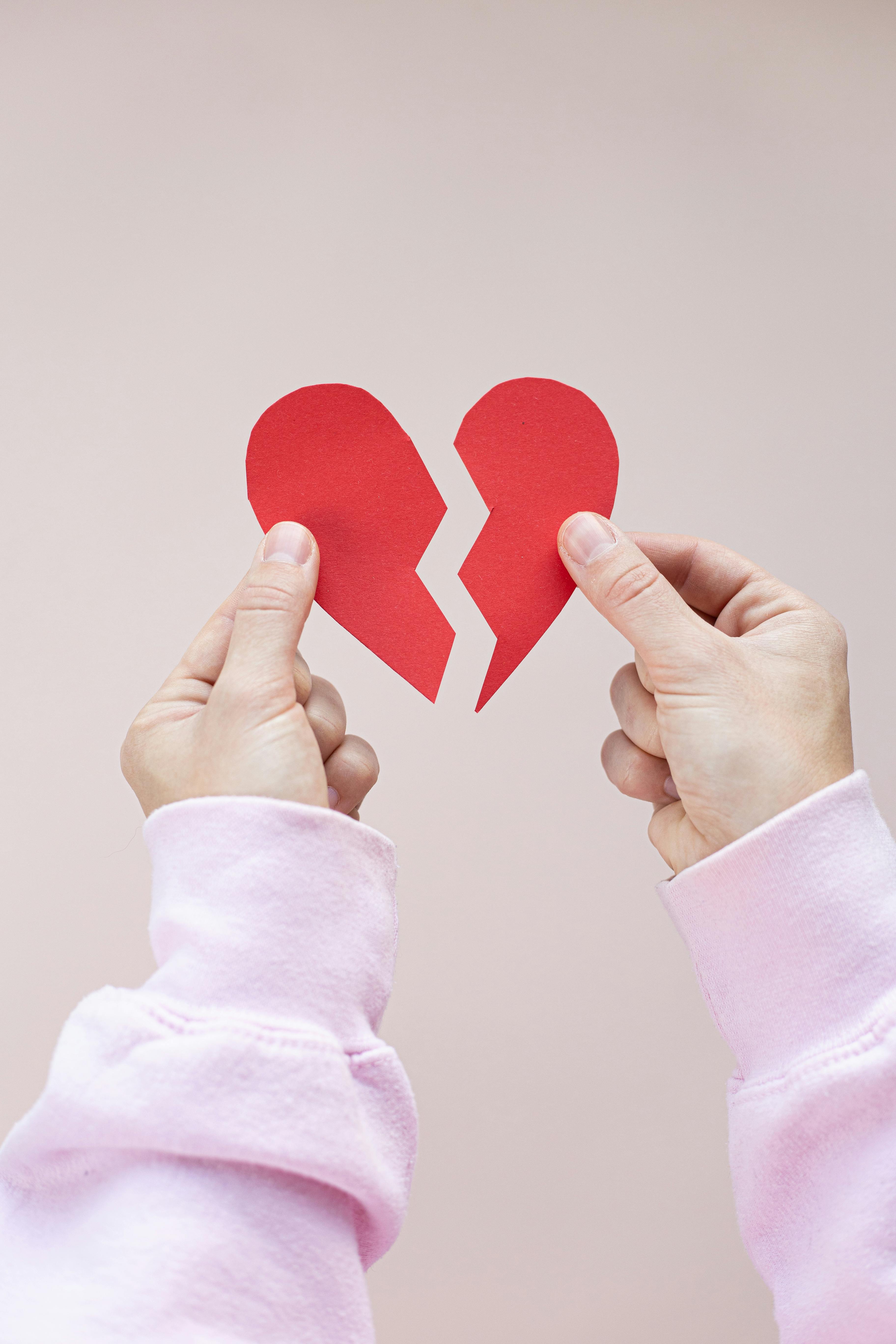 Broken heart visual for emotional healing articles