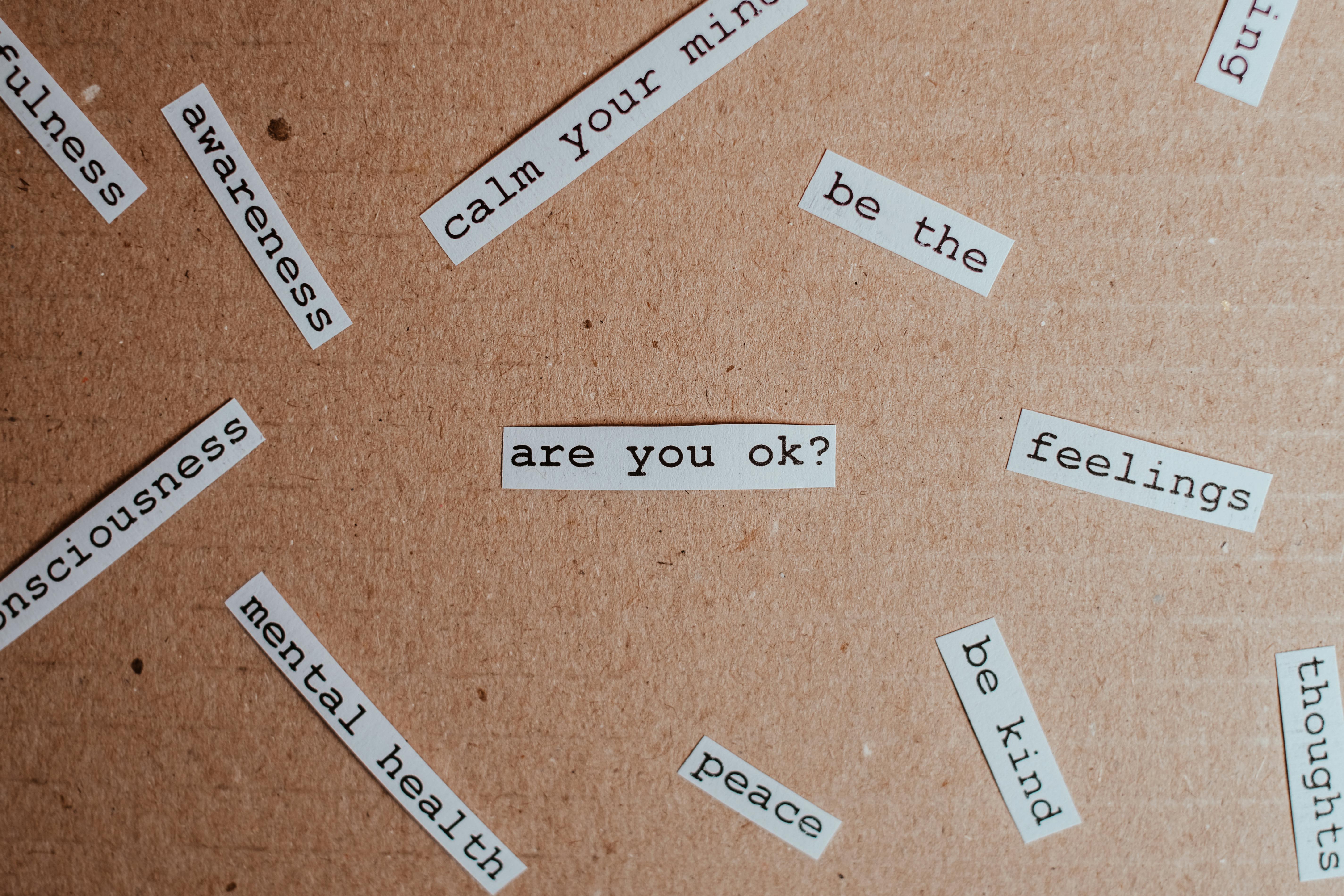 Words and prompts for naming difficult feelings