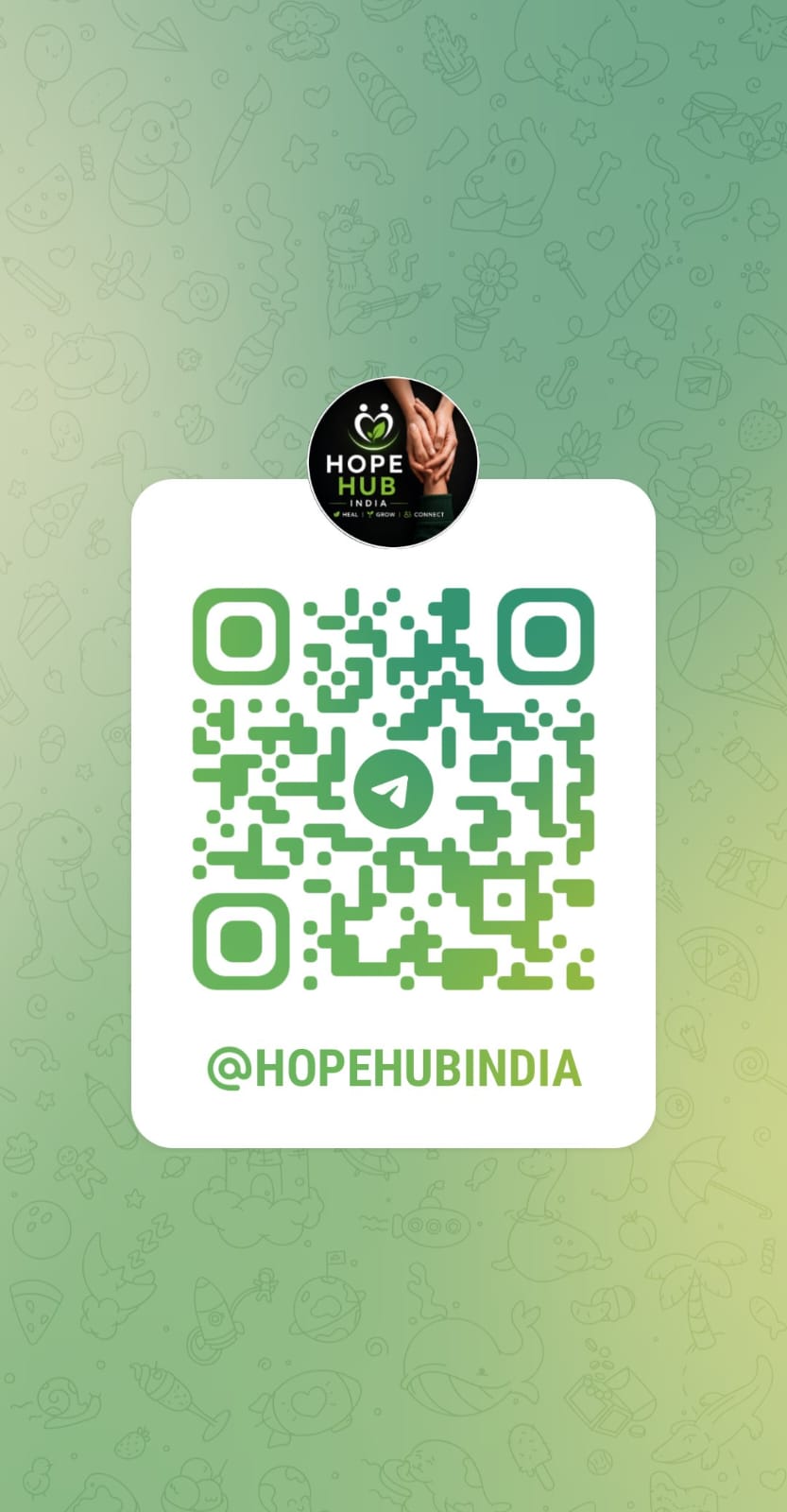 Scan to join @hopehubindia on Telegram